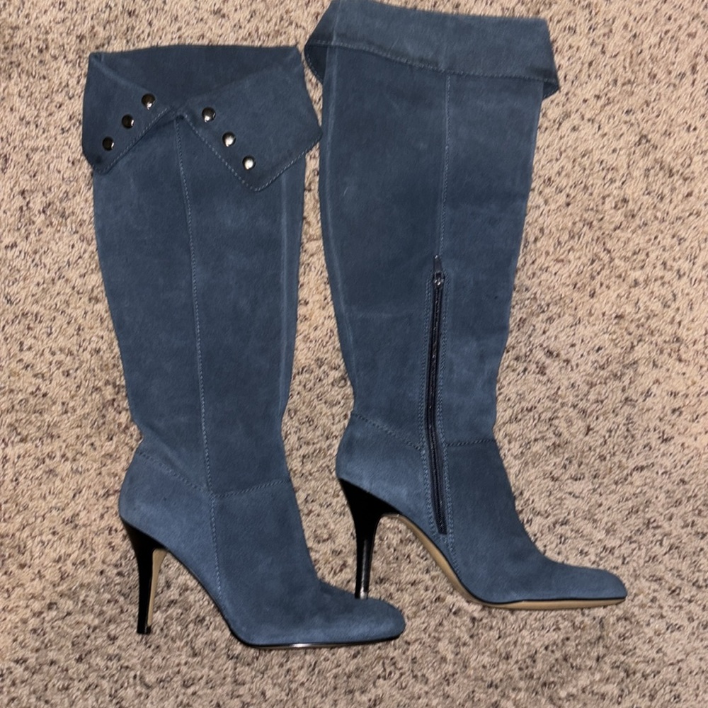 Nine West Over the Knee Blue Boots size 9.5 - Picture 2 of 6